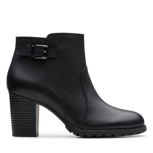 Clarks Womens Verona Gleam Ankle Boots Black | CA-1364259